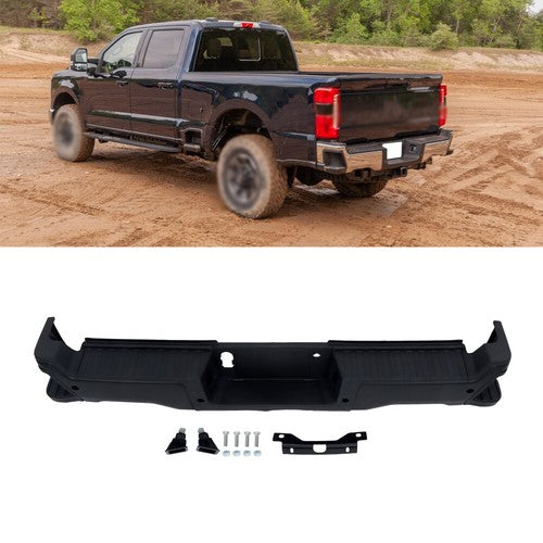 Solid Spare For Ford F250 F350 2023-2024 Rear Step Bumper Assembly Painted With Sensor Holes