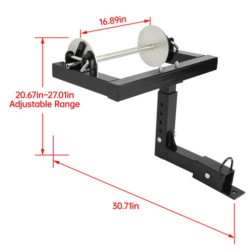Solid Spare Barbed Wire Unroller Fence Stretcher Bolt-On ATV Adaptor w/ 2" Receiver Hitch