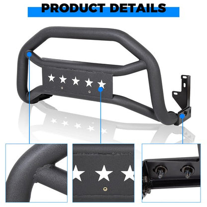 Solid Spare Front Bumper Grille Guard Bull Bar Push For Toyota Tacoma 2005-2015 2016-2023