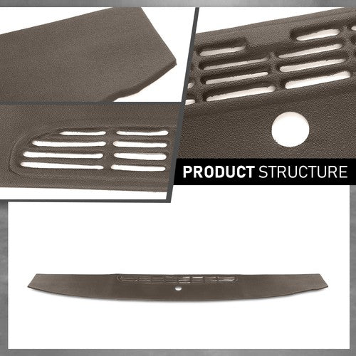 Solid Spare TPE Upper Dash Front Section Panel Brown Fit For 07-13 Chevrolet GMC Cadillac