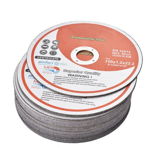 Solid Spare 25 Pack 6"x.045"x7/8" Cut-off Wheel - Metal & Stainless Steel Cutting Discs