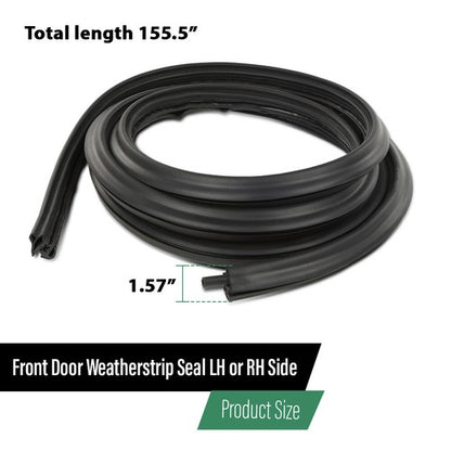 Solid Spare Fit For 07-14 Chevy Silverado GMC Sierra Front Door Weatherstrip Seal LH or RH