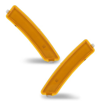 Solid Spare Fit For 2013-2016 Lincoln MKZ Front Bumper Reflector Side Marker Light Lamp Pair