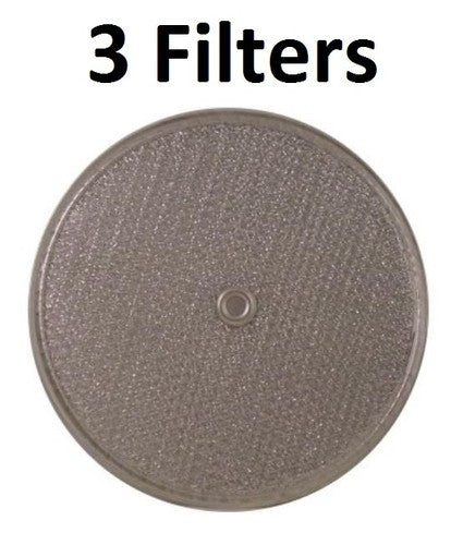 Solid Spare (3) 9-1/2" Round Range Hood w Grommet Hole Vent Aluminum Grease Filter for 8501G