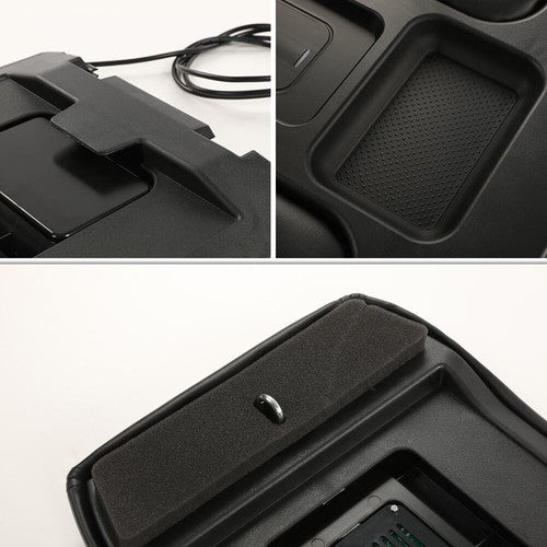 Solid Spare Fit For 2001-2007 Silverado Sierra Center Console Armrest Wireless Charging Gray