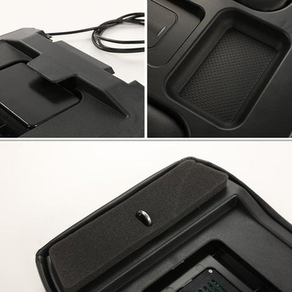 Solid Spare Fit For 2001-2007 Silverado Sierra Center Console Armrest Wireless Charging Gray