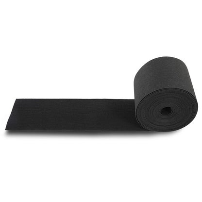 Solid Spare 12" x 75' Ribbed Bunk Carpet / Marine Boat Trailer Runners / Outdoor - Black