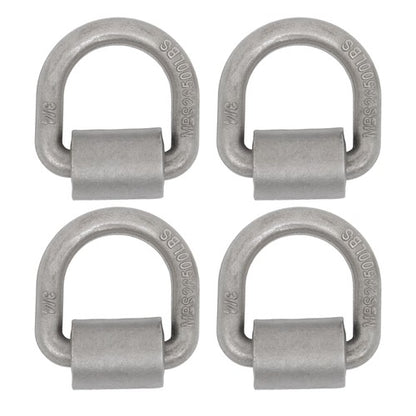 Solid Spare 4 Pack 3/4" Weld On Forged D Ring with Welding Clip 26,500lbs Fracture Strength