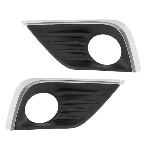 Solid Spare Front Bumper Fog Light Bezel Cover Left & Right Fit For 2016-2018 Nissan Altima