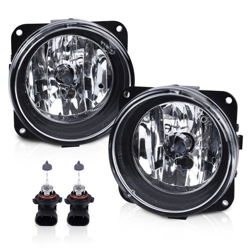 Solid Spare Bumper Fog Lights Lamps Clear W/Bulbs Fit For 03-2004 Ford Cobra/2002-2004 Focus