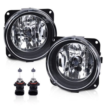 Solid Spare Bumper Fog Lights Lamps Clear W/Bulbs Fit For 03-2004 Ford Cobra/2002-2004 Focus