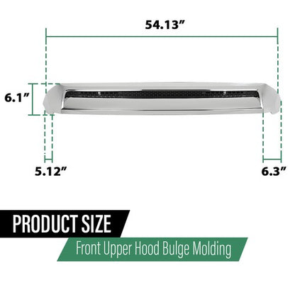Solid Spare Fit For Toyota Tundra 2014-2021 Front Upper Hood Bulge Molding Grille Trim