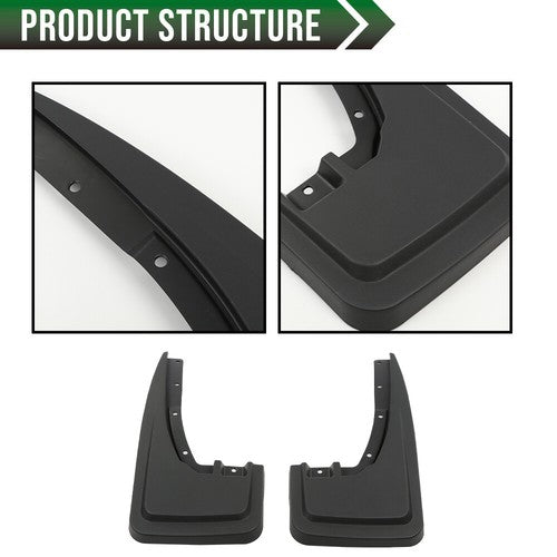 Solid Spare 4PCS Front & Rear Splash Mud Flap Guard Mudguard Fit For 2022-2025 Ford Maverick