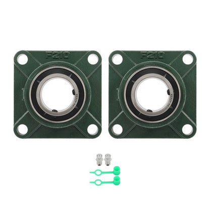 Solid Spare 2PCS UCF210-32 with seat bearing 2" hole 4 Bolt Solid Base Self-Aligning