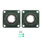 Solid Spare 2PCS UCF210-32 with seat bearing 2" hole 4 Bolt Solid Base Self-Aligning