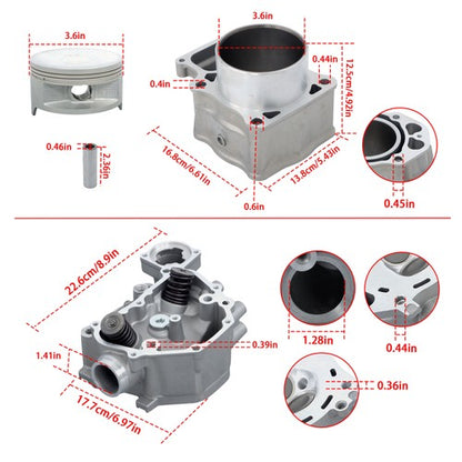 Solid Spare Engine Rebuild Kit Cylinder 12200-HP7-A01 09-24 For Honda TRX500 13101-HP5-600