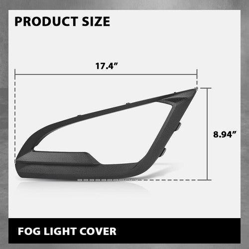 Solid Spare Fog Light Bezel Lamp Cover Trim Left Side Fit For 2018-2021 Ford EcoSport