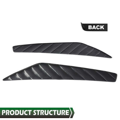Solid Spare Fit For 2010 2011 2012 2013 2014 Ford Mustang Door Panel Insert Pleated Black