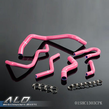 Solid Spare Pink Fit For 92-00 Honda Civic 1.6L SOHC D15 D16 EG EK Silicone Radiator Hose