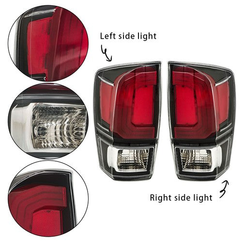 Solid Spare Rear Left & Right Side Brake Lamps Tail Lights For Toyota Tacoma 2016-21 Pickup