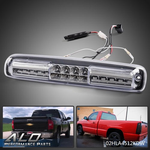 Solid Spare Fit For 99-06 Chevy Silverado GMC Sierra LED Third Brake Light Cargo Lamp Clear