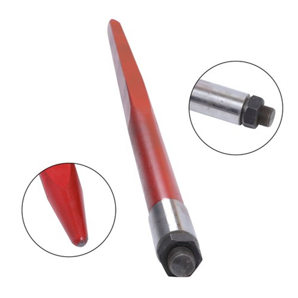 Solid Spare Quick Attach 49" Hay Bale Spear 4500lb Capacity for Skid Steer Tractor Lift More