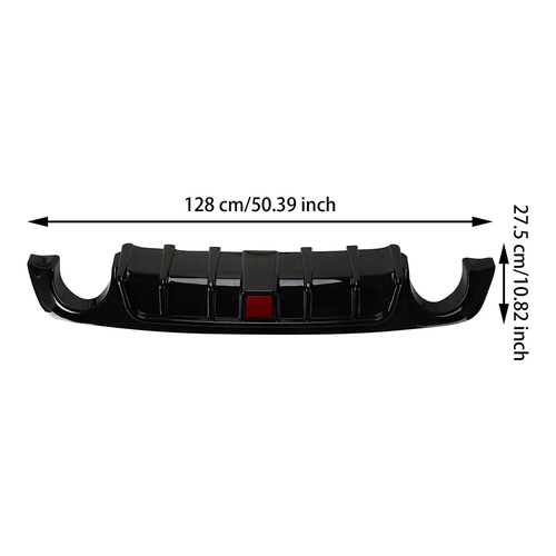 Rear Lower Diffuser Lip W/Light LED For Infiniti Q50 2018 2019 2020 2021 22-2023