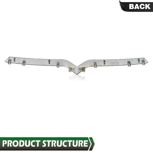 Solid Spare Front Bumper Upper Grille Trim Molding Chrome Fit For 2016-2020 Tesla Model X