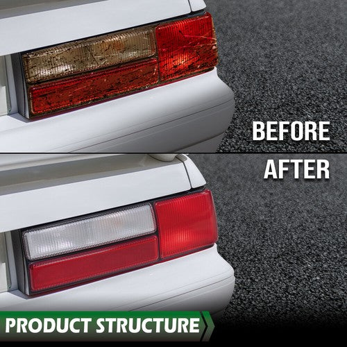 Solid Spare Fit For 87-93 Ford Mustang Fox Body LX Style Tail Light Lens Left+Right
