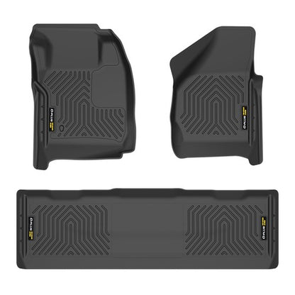 Solid Spare All Weather TPE Floor Mats Liners Fit For 2008-2010 Ford F250/F350/F450 Crew Cab