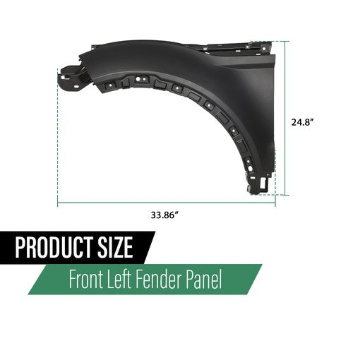 Solid Spare Fit For 2012-2018 Land Rover Evoque Front Left Fender Panel LR027590 LR066935