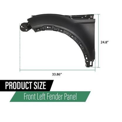 Solid Spare Fit For 2012-2018 Land Rover Evoque Front Left Fender Panel LR027590 LR066935