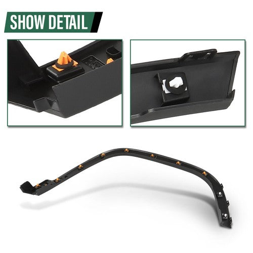 Solid Spare Front Fender Flare Wheel Arch Trim Fit For 2019-2023 Jeep Cherokee Left Side
