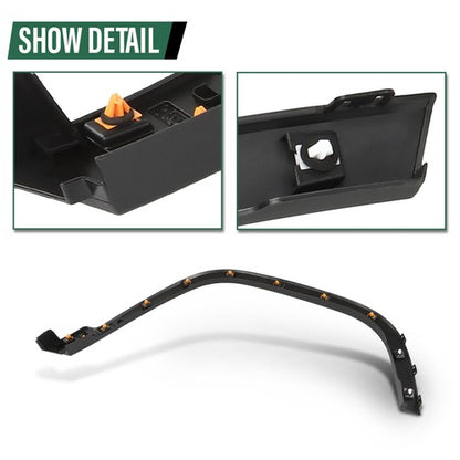 Solid Spare Front Fender Flare Wheel Arch Trim Fit For 2019-2023 Jeep Cherokee Left Side