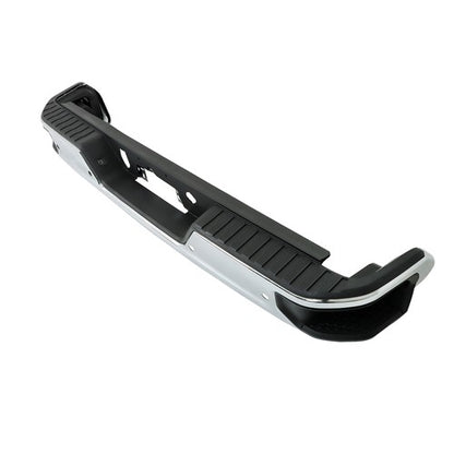 Solid Spare For Silverado/Sierra 1500 2019-2023 Steel Chrome Rear Bumper With Sensor Holes