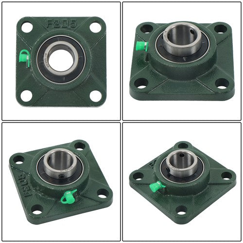 Solid Spare 6Pcs UCF205-16 Pillow Block Flange Bearing 1" Bore Solid Base Self Aligning