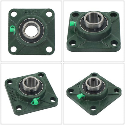 Solid Spare 6Pcs UCF205-16 Pillow Block Flange Bearing 1" Bore Solid Base Self Aligning