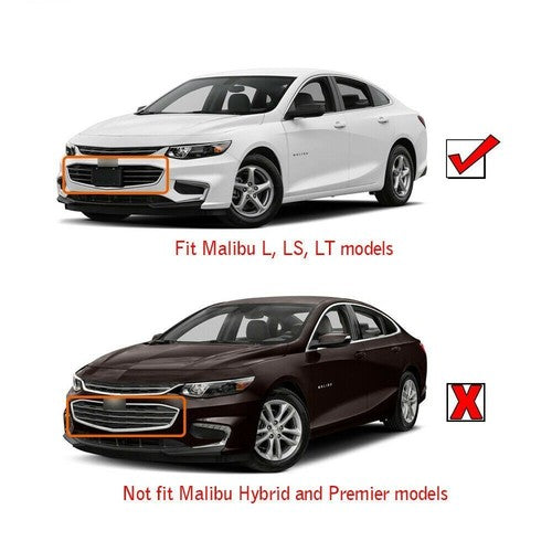Solid Spare Front Bumper Upper&Lower Grille ABS Plastic Grill For Chevrolet Malibu 2016-2018