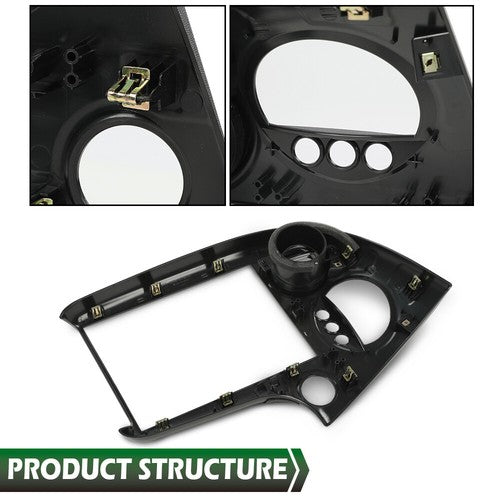 Solid Spare Fit For 2004-2008 Pontiac Grand Prix Black Center Dash Radio Bezel w/ 3 Buttons