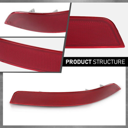 Solid Spare Rear Bumper Reflector Fit For 2010 2011 2012 Mercedes-Benz GL350 GL450 GL550
