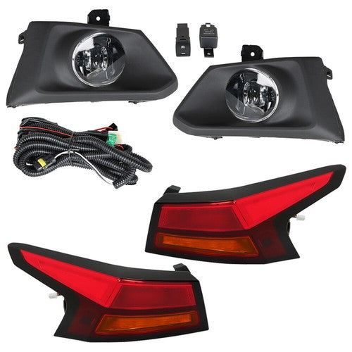 Solid Spare Pair Driving Lamp Clear Fog Light+Tail Light For Nissan Altima 2019-2020 LH+RH