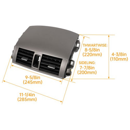 Solid Spare For Toyota Corolla 08-13 Center Dash Board A/C Air Vent Panel Bezel Cover Trim