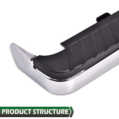 Solid Spare Fit For 2009-2014 Ford F150 Truck Chrome Complete Rear Steel Bumper Assembly