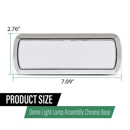 Solid Spare Fit For 1960-1972 Chevy GMC Pickup Truck C/K Chrome Dome Light Lamp Assembly