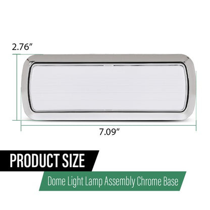 Solid Spare Fit For 1960-1972 Chevy GMC Pickup Truck C/K Chrome Dome Light Lamp Assembly