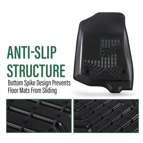 Solid Spare TPE Floor Mats Fit For 18-2023 Jeep Wrangler JL Unlimited All Weather Car Liners