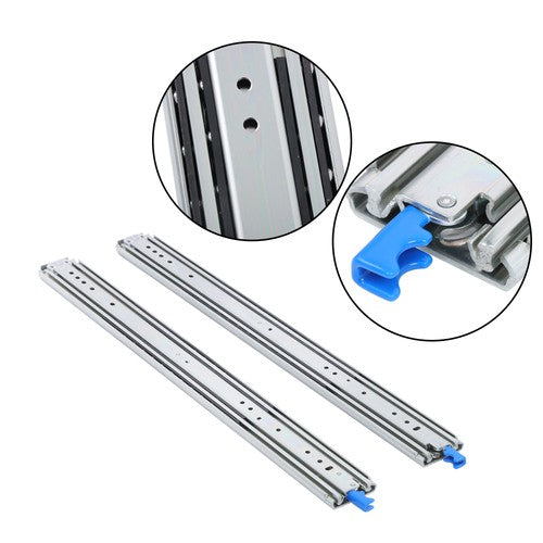 Solid Spare 1 Pair 30 Inch 500 Lbs Extension Rails Rail With Lock Heavy Duty Drawer Slides