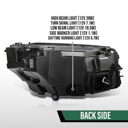 Solid Spare LED Headlight Fit For 2020-2022 Mercedes-Benz GLC-Class W/O Adaptive Left Side