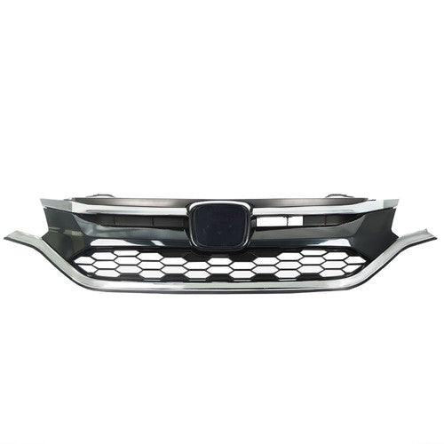 Solid Spare Front Bumper Cover Upper Trim + Lower Grille Replacement For Honda CRV 2015 2016