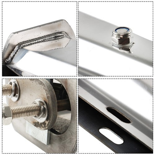 Solid Spare Pair 30" Stainless 2-1/2" Bolt Spring Loaded Mud Flap Hangers Straight Tapered